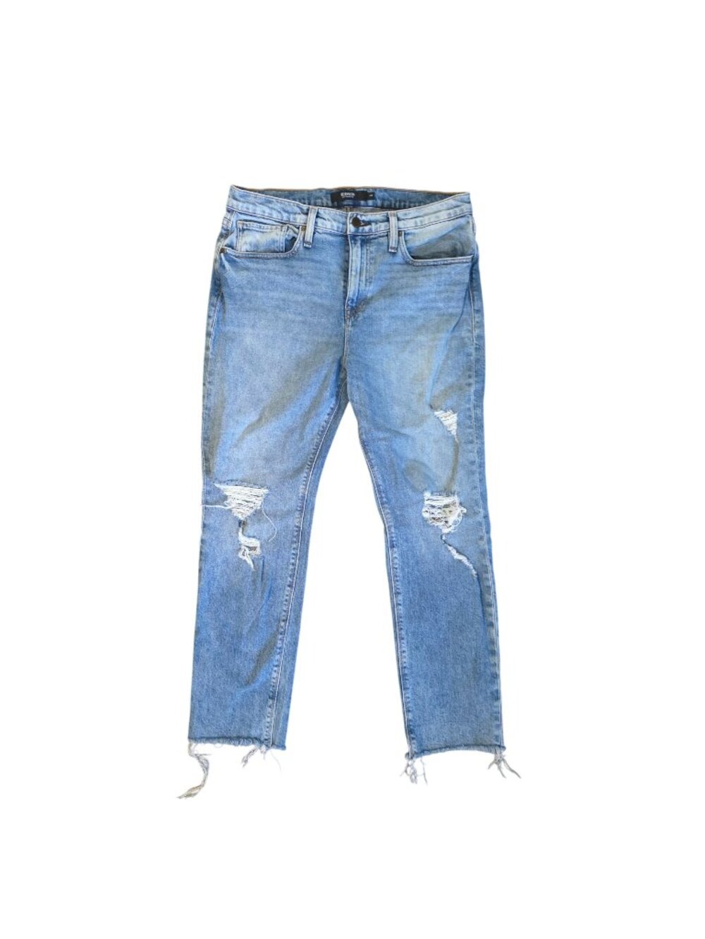 Hudson Womens Jessi Boyfriend Jeans Sz 28 Distressed Light Wash Relaxed Straight